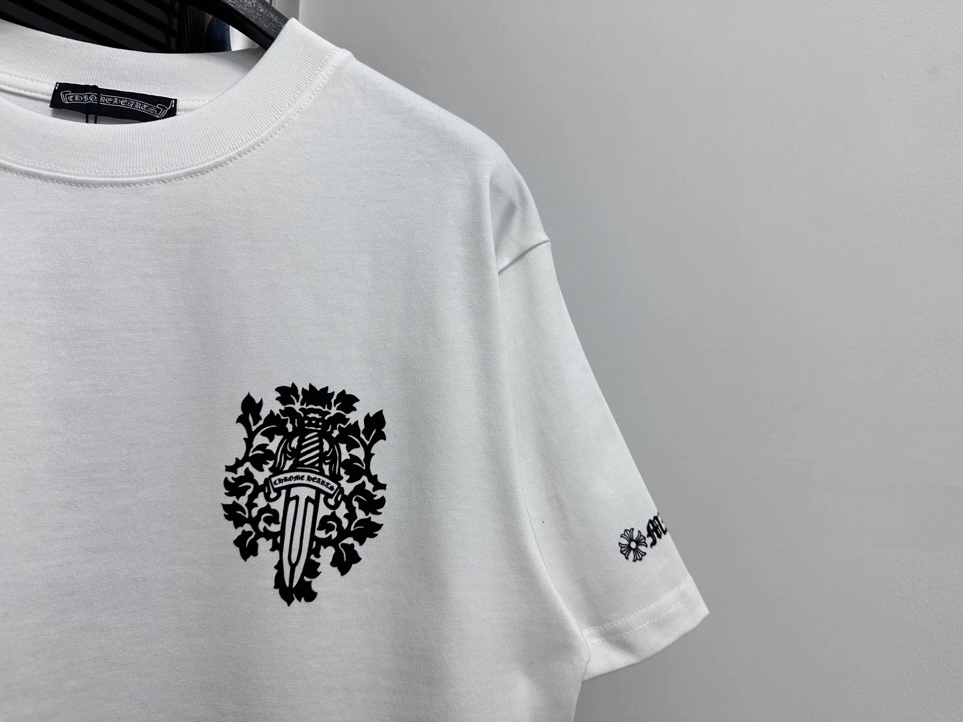 🅿️170 [Chrome heart*] Chrome heart 25ss early spring new short-sleeved T-shirt ·280g 100% cotton double yarn jersey fabric ·Special thickened 32 pieces of double-strand 1x1 thread in the same cylinder custom dyeing ·Double-needle stitching and cross-stitching technology ·Original main mark washed tag Color: Black White Size: S-XL